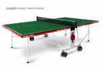Теннисный стол для помещения Compact Expert Indoor green  proven quality 6042-21 - магазин СпортДоставка. Спортивные товары интернет магазин в Белгороде 