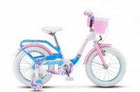 Детский велосипед Stels Pilot-190 16" V030 Белый розовый голубой 2022 - магазин СпортДоставка. Спортивные товары интернет магазин в Белгороде 